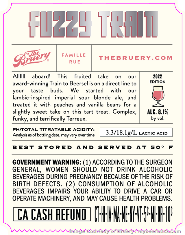 Bruery Terreux Adding Fuzzy Train Imperial Sour Bruery Terreux Adding Fuzzy Train Imperial Sour