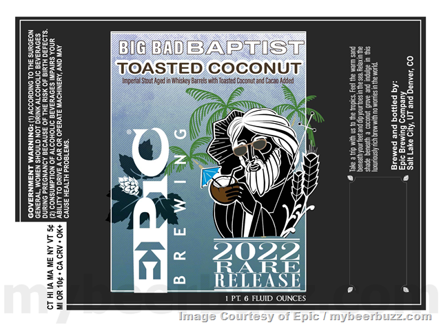 Epic Adding 2022 Rare Release Big Bad Baptist Breakfast Baptist, Rum Barrel Aged, Toasted Coconut & Ginger Bread Epic Adding 2022 Rare Release Big Bad Baptist Breakfast Baptist, Rum Barrel Aged, Toasted Coconut & Ginger Bread