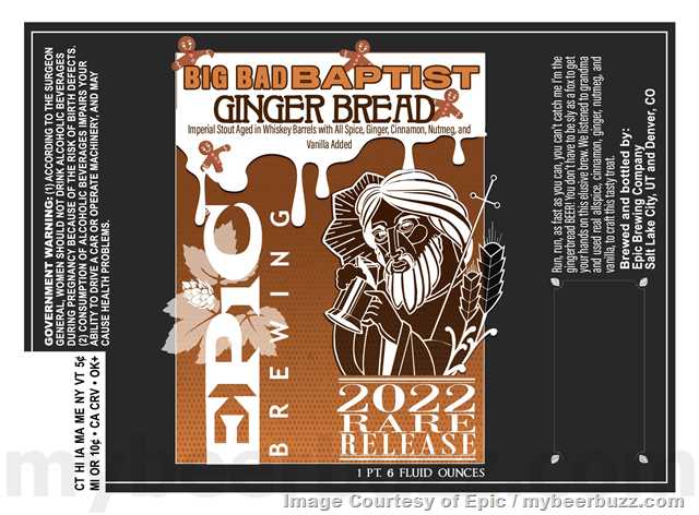 Epic Adding 2022 Rare Release Big Bad Baptist Breakfast Baptist, Rum Barrel Aged, Toasted Coconut & Ginger Bread Epic Adding 2022 Rare Release Big Bad Baptist Breakfast Baptist, Rum Barrel Aged, Toasted Coconut & Ginger Bread