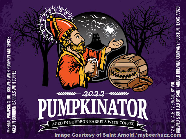 Saint Arnold Working On 2022 Pumpkinator & Bourbon Barrel Coffee Pumpkinator Saint Arnold Working On 2022 Pumpkinator & Bourbon Barrel Coffee Pumpkinator