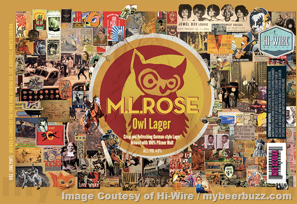 Hi-Wire Adding Irish Cream 10W-40, Slam Dank IPA, Black Lager, Hurricane Sour & M.L. Rose Owl Lager Hi-Wire Adding Irish Cream 10W-40, Slam Dank IPA, Black Lager, Hurricane Sour & M.L. Rose Owl Lager