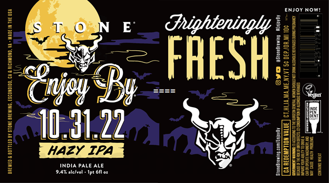 Stone Working On Enjoy By 10.31.22 Hazy IPA Stone Working On Enjoy By 10.31.22 Hazy IPA