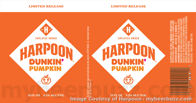 Harpoon & Dunkin’ Teaming Up For Dunkin’ Pumpkin & Dunkin’ Coffee Roll Harpoon & Dunkin’ Teaming Up For Dunkin’ Pumpkin & Dunkin’ Coffee Roll