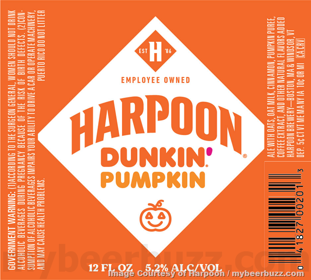 Harpoon & Dunkin’ Teaming Up For Dunkin’ Pumpkin & Dunkin’ Coffee Roll Harpoon & Dunkin’ Teaming Up For Dunkin’ Pumpkin & Dunkin’ Coffee Roll