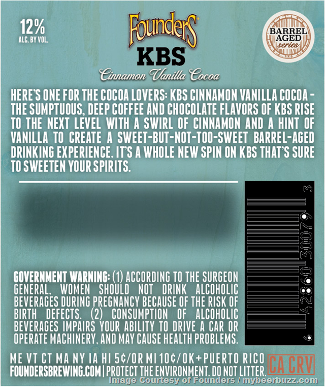 Founders Cinnamon Vanilla Cocoa KBS Coming To 2022 Barrel Aged Series Founders Cinnamon Vanilla Cocoa KBS Coming To 2022 Barrel Aged Series
