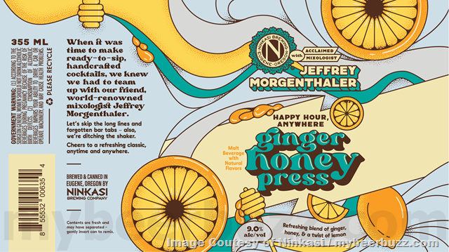 Ninkasi Collaborating On Ginger Honey Sparkler, Ginger Honey Collins & Ginger Honey Ninkasi Collaborating On Ginger Honey Sparkler, Ginger Honey Collins & Ginger Honey