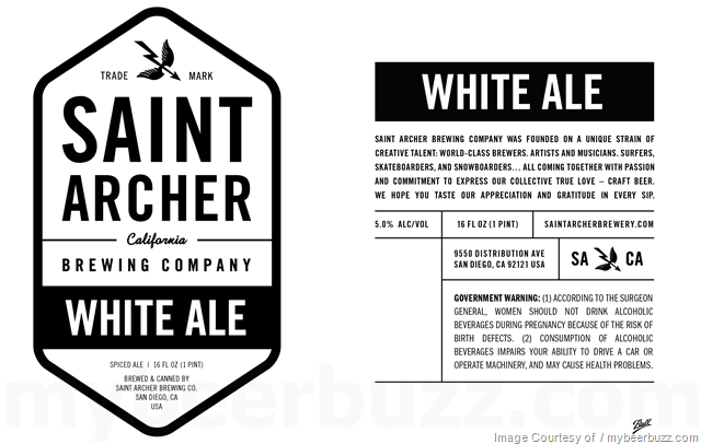 Saint Archer White Ale, Mandarin Pale Saint Archer White Ale, Mandarin Pale