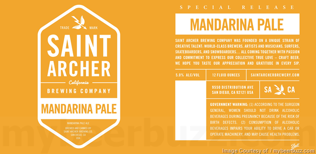 Saint Archer White Ale, Mandarin Pale Saint Archer White Ale, Mandarin Pale