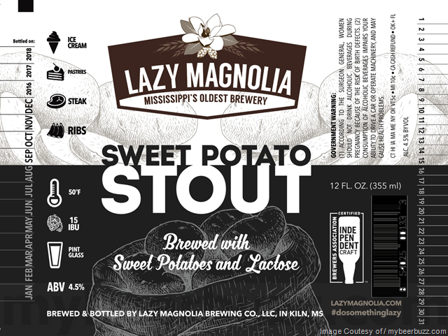 Lazy Magnolia Sweet Potato Stout Lazy Magnolia Sweet Potato Stout