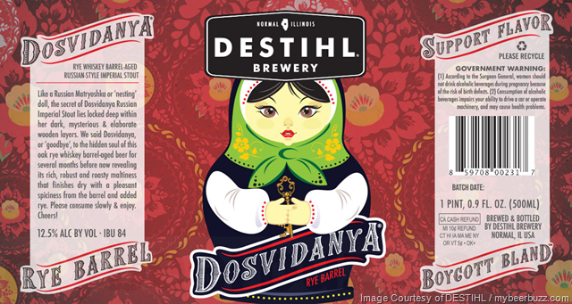 DESTIHL Adding Dosvidanya Bourbon Barrel, Rye Barrel & Toasted Coconut DESTIHL Adding Dosvidanya Bourbon Barrel, Rye Barrel & Toasted Coconut