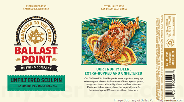 Ballast point Unfiltered Sculpin Cans Ballast point Unfiltered Sculpin Cans