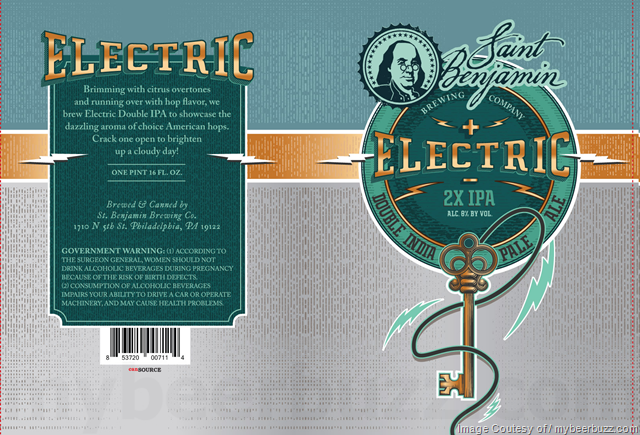 Saint Benjamin Electrinc 2X IPA 16oz Cans Saint Benjamin Electrinc 2X IPA 16oz Cans