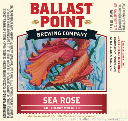 Ballast Point Adding NEW Sea Rose Tart Cherry Wheat Ale Ballast Point Adding NEW Sea Rose Tart Cherry Wheat Ale