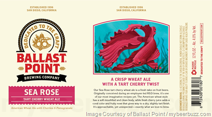 Ballast Point Adding NEW Sea Rose Tart Cherry Wheat Ale Ballast Point Adding NEW Sea Rose Tart Cherry Wheat Ale