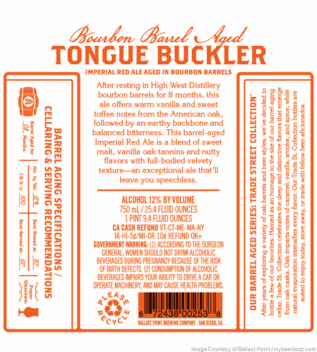 Ballast Point Bourbon Barrel Aged Tongue Buckler Coming To Trade Street Collection Ballast Point Bourbon Barrel Aged Tongue Buckler Coming To Trade Street Collection