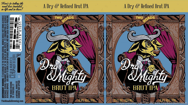 Two Roads Working On Dry & Mighty Brut IPA Cans Two Roads Working On Dry & Mighty Brut IPA Cans