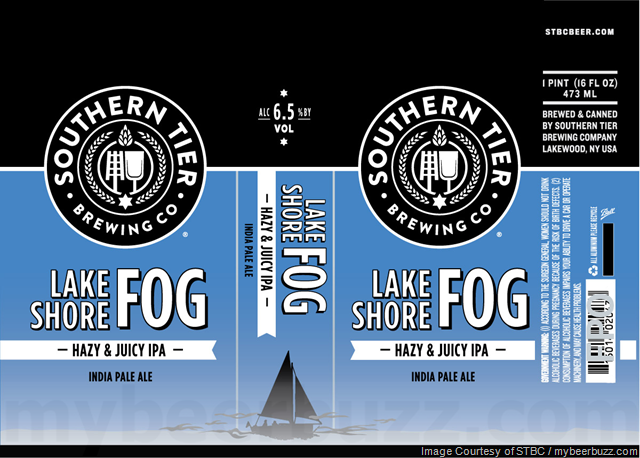 Southern Tier Adding Lake Shore Fog Hazy & Juicy IPA Cans Southern Tier Adding Lake Shore Fog Hazy & Juicy IPA Cans