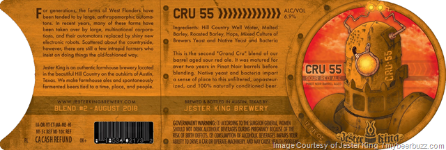 Jester King CRU-55 Blend 2 Coming 10/5 Jester King CRU-55 Blend 2 Coming 10/5