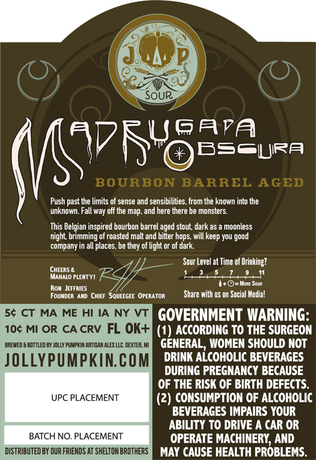 Jolly Pumpkin Updating Keiki No More, Madrugada Obscura & Noel De Calabaza Jolly Pumpkin Updating Keiki No More, Madrugada Obscura & Noel De Calabaza