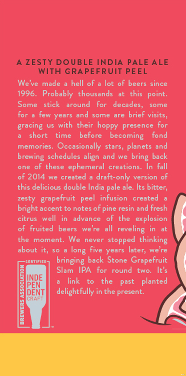 Stone Grapefruit Slam Coming To 12oz Cans Stone Grapefruit Slam Coming To 12oz Cans