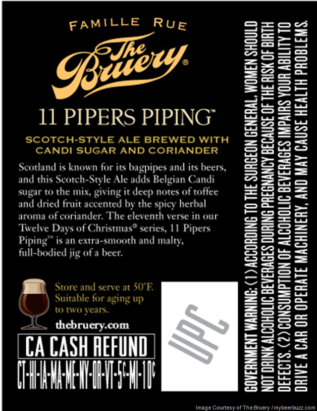 The Bruery Reveals 11 Pipers Piping The Bruery Reveals 11 Pipers Piping