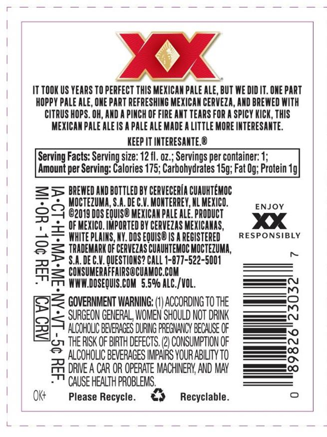 Dos Equis Adding Mexican Pale Ale Cans & Bottles Dos Equis Adding Mexican Pale Ale Cans & Bottles