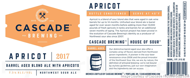 Cascade Brewing - Framblanc, Rose City Sour, Apricot & Kriek 2017 Cascade Brewing - Framblanc, Rose City Sour, Apricot & Kriek 2017