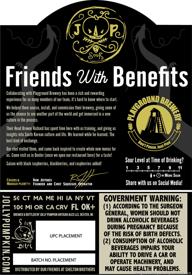 Jolly Pumpkin & Playground Brewery Collaborate On Friends With Benefits Jolly Pumpkin & Playground Brewery Collaborate On Friends With Benefits
