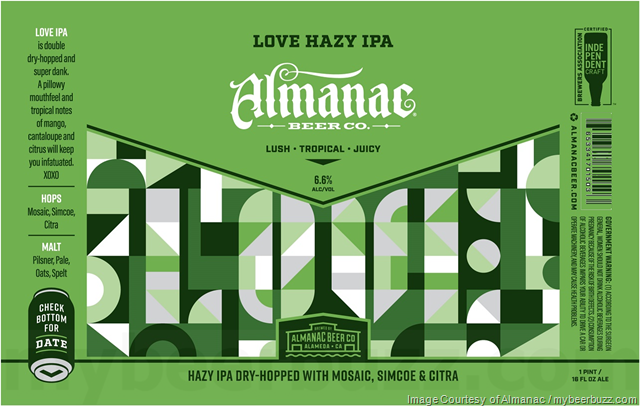 Almanac - Love Hazy IPA & Loud! Hazy IPA 16oz Cans Almanac - Love Hazy IPA & Loud! Hazy IPA 16oz Cans