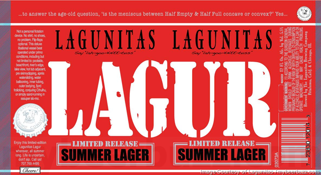 Lagunitas Adding New Lugur Summer Lager Cans Lagunitas Adding New Lugur Summer Lager Cans