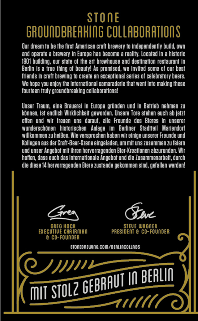 imageStone Berlin, Jolly Pumpkin & Solo Collaborate On Special Golden Holiday Spiced Ale Stone Berlin, Jolly Pumpkin & Solo Collaborate On Special Golden Holiday Spiced Ale