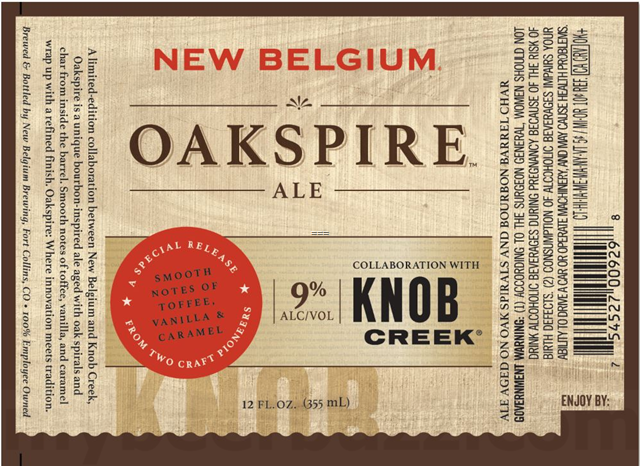 New Belgium & Knob Creek Collaborate On Oakspire Bourbon Barrel Ale New Belgium & Knob Creek Collaborate On Oakspire Bourbon Barrel Ale