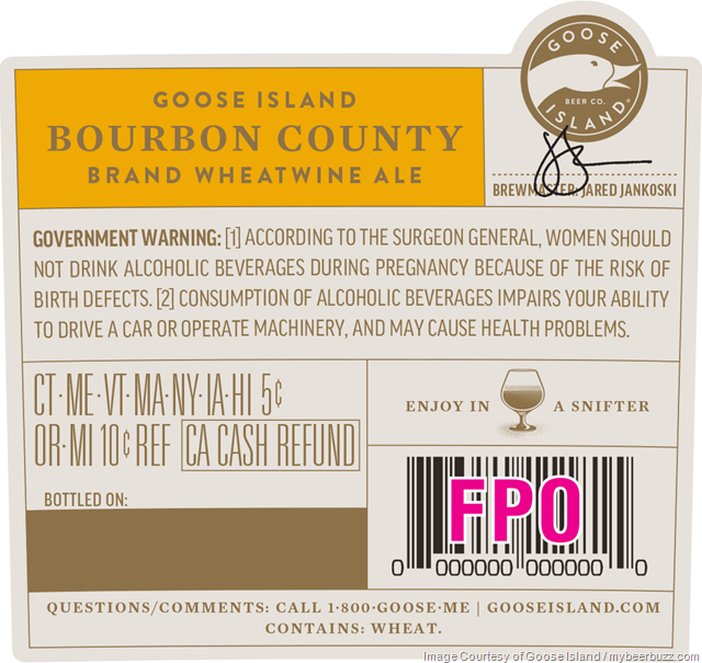 Goose Island 2018 Bourbon County Brand Wheatwine Goose Island 2018 Bourbon County Brand Wheatwine