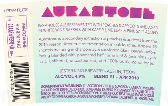 Jester King Introduces AURASTONE Jester King Introduces AURASTONE