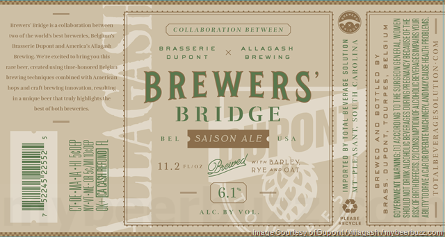 Brasserie Dupont & Allagash Collaborate On Brewers’ Bridge Saison Brasserie Dupont & Allagash Collaborate On Brewers’ Bridge Saison