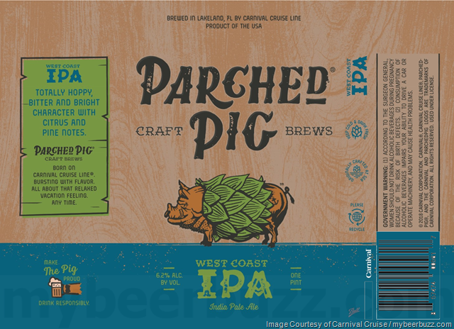 Carnival Cruise Lines Adding Parched Pig Toasted Amber & West Coast IPA 16oz Cans Carnival Cruise Lines Adding Parched Pig Toasted Amber & West Coast IPA 16oz Cans