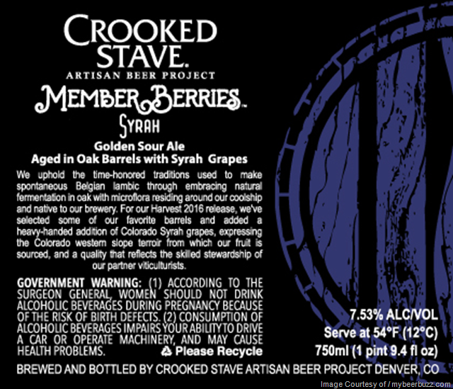 Crooked Stave Colorado Reserva Green Bartlett Pear, Elberta Peach, Red Heart Plum, Adambier & Member Berries Syrah Crooked Stave Colorado Reserva Green Bartlett Pear, Elberta Peach, Red Heart Plum, Adambier & Member Berries Syrah