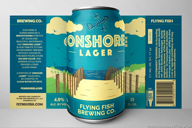 Flying Fish Releasing Outside IPA & Onshore Lager Cans Flying Fish Releasing Outside IPA & Onshore Lager Cans