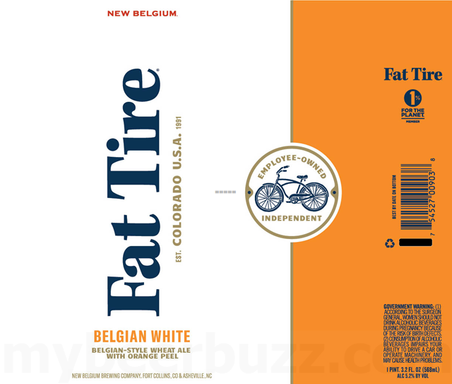 New Belgium Updating Fat Tire Belgian White Packaging (New 19.2oz Cans) New Belgium Updating Fat Tire Belgian White Packaging (New 19.2oz Cans)