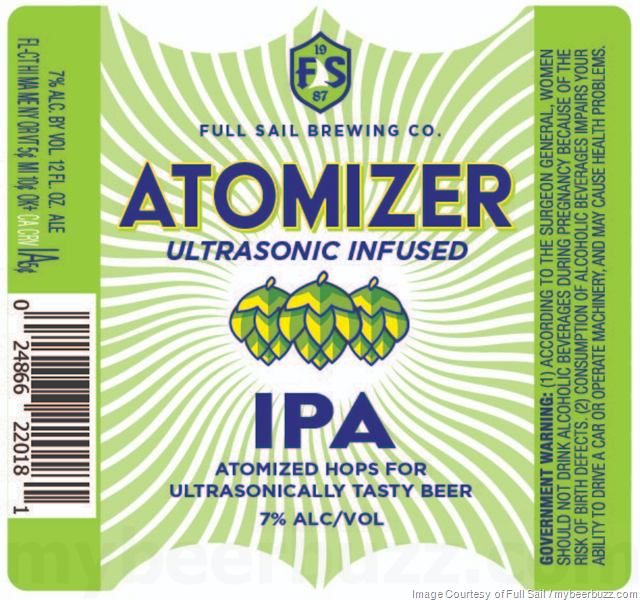 Full Sail Adding Atomizer Ultrasonic Infused Pale Ale & IPA w/Atomized Hops Full Sail Adding Atomizer Ultrasonic Infused Pale Ale & IPA w/Atomized Hops