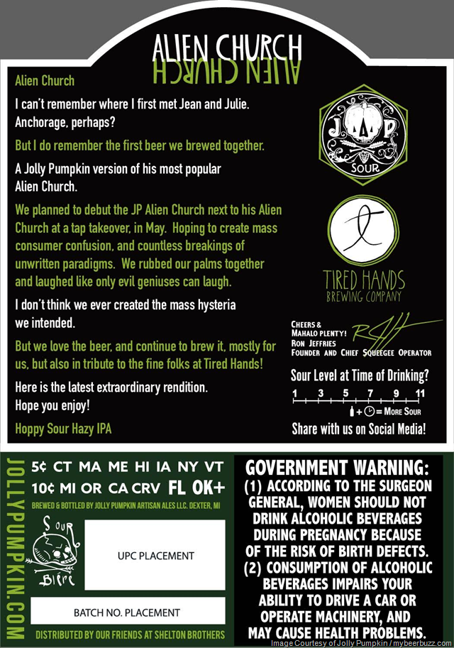 Jolly Pumpkin - Alien Church IPA 750ml Bottles Jolly Pumpkin - Alien Church IPA 750ml Bottles
