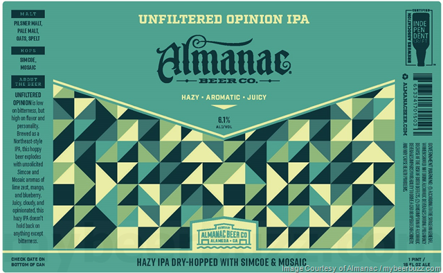 Almanac Adding Craft Pilsner & Unfiltered Opinion IPA 16oz Cans / Passion Project Bottles Almanac Adding Craft Pilsner & Unfiltered Opinion IPA 16oz Cans / Passion Project Bottles