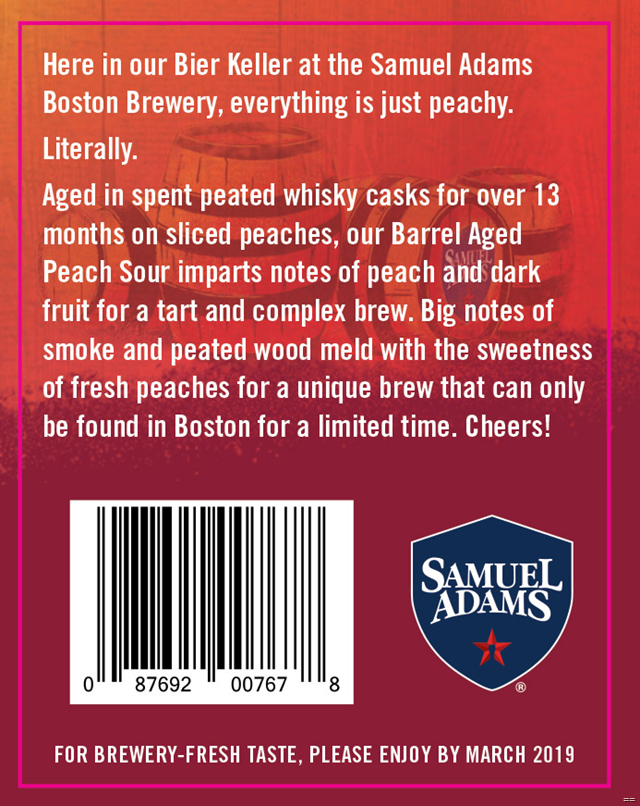 Samuel Adams Adding Barrel-Aged Peach Sour & Red Lager Samuel Adams Adding Barrel-Aged Peach Sour & Red Lager