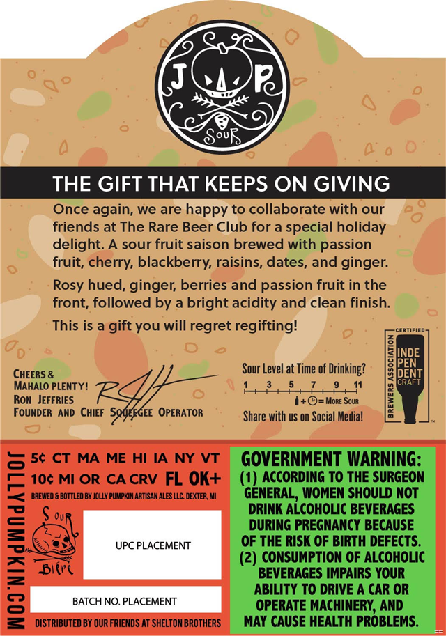 Jolly Pumpkin & The Rare Beer Club Collaborate On The Regifted Jolly Pumpkin & The Rare Beer Club Collaborate On The Regifted