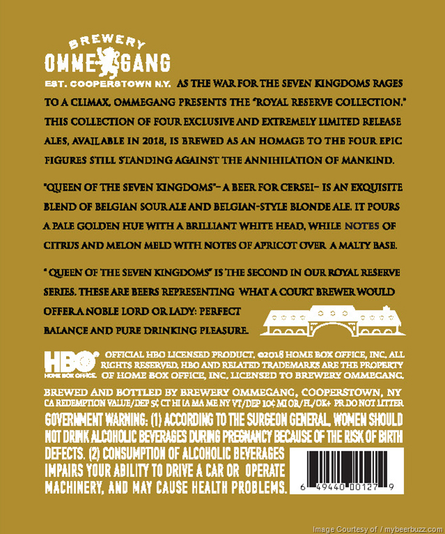 Ommegang Adding Queen Of The Seven Kingdoms To Game Of Thrones Royal Reserve Collection Ommegang Adding Queen Of The Seven Kingdoms To Game Of Thrones Royal Reserve Collection