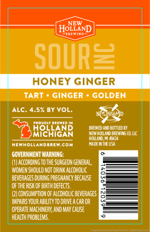 New Holland - Sour Inc - Honey Ginger Sour Ale New Holland - Sour Inc - Honey Ginger Sour Ale