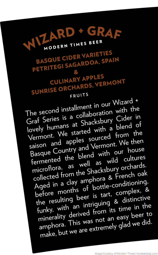 Modern Times & Shacksbury Cider Collaborate On Wizard & Graf Chapter 2 (w/Cherries too) Modern Times & Shacksbury Cider Collaborate On Wizard & Graf Chapter 2 (w/Cherries too)