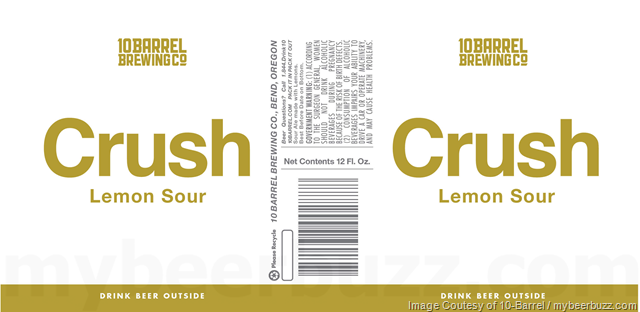 10 Barrel - Crush Lemon Sour & Apricot Sour Cans 10 Barrel - Crush Lemon Sour & Apricot Sour Cans