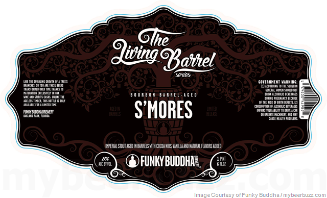 Funky Buddha Living Barrel Series - Bourbon and Apple Brandy Barrel-Aged S’Mores Funky Buddha Living Barrel Series - Bourbon and Apple Brandy Barrel-Aged S’Mores