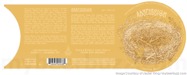 Jester King & Scratch Brewing Collaborate On Abscission Jester King & Scratch Brewing Collaborate On Abscission